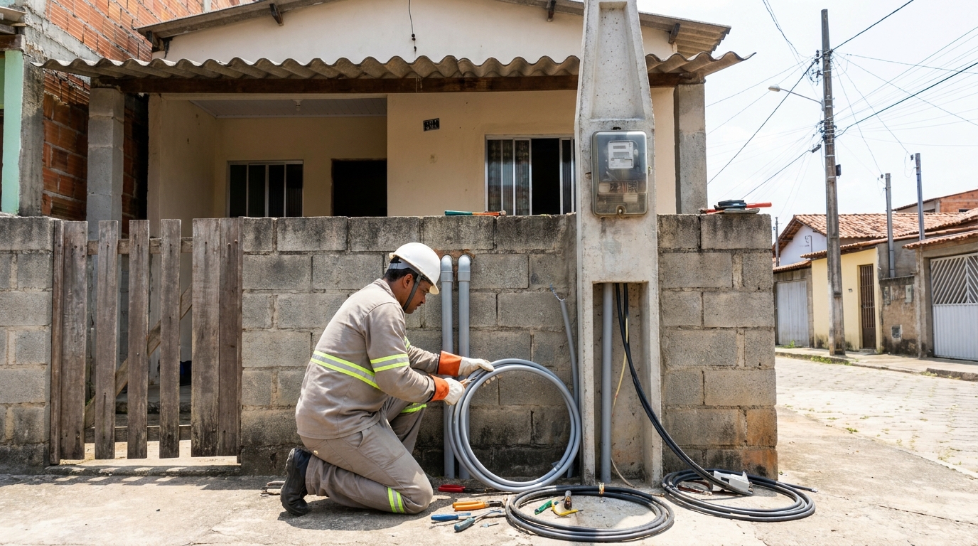Instalação de Poste Padrão em Palhoça‑SC