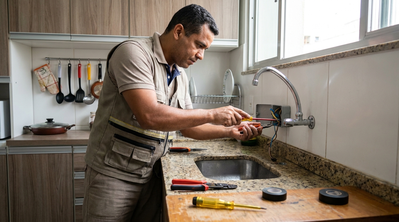 Instalação em Cozinha ou Área Gourmet em Palhoça‑SC